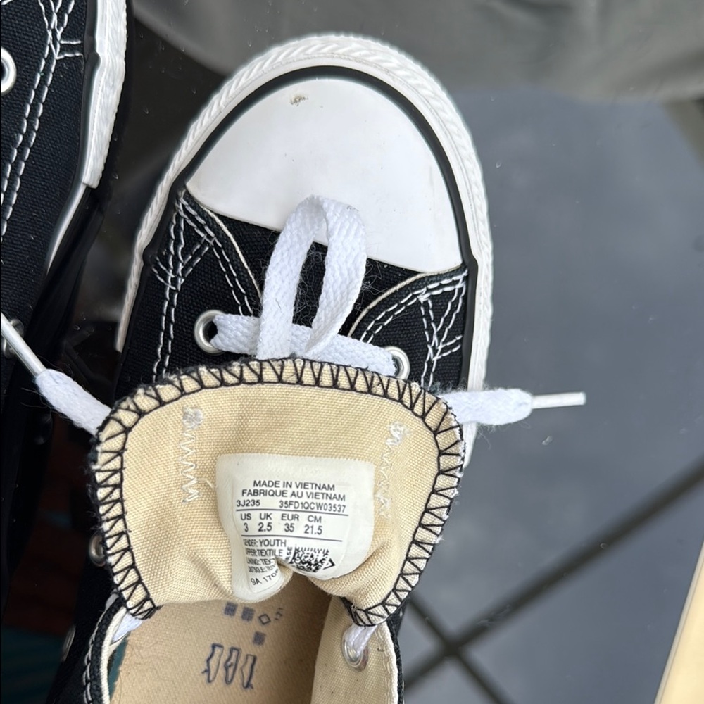 Converse All Star Black Canvas Shoes - Picture 2 of 7